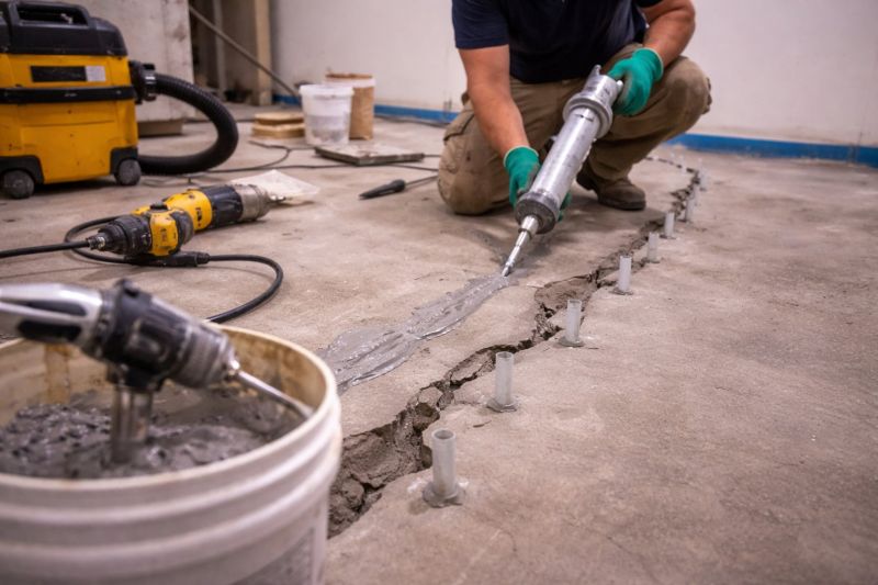 Cracked Basement Floor Repair in Everett, WA