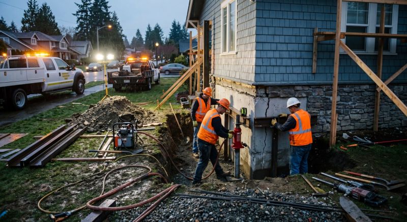 Foundation Stabilizing in Issaquah, WA