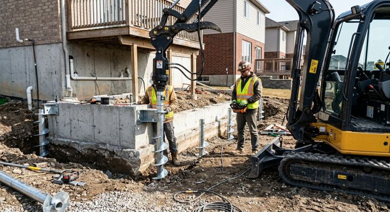 Helical Piers Installation in Everett, WA