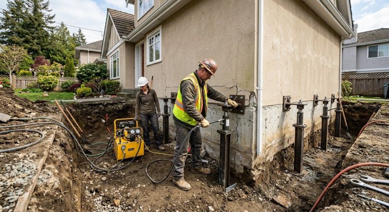 Sinking Foundation Repair in Everett, WA